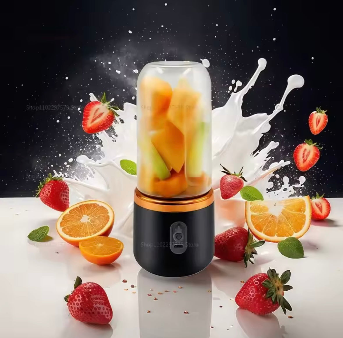 Portable 2-Cup Fruit Juicer Blender mini Ice Crusher