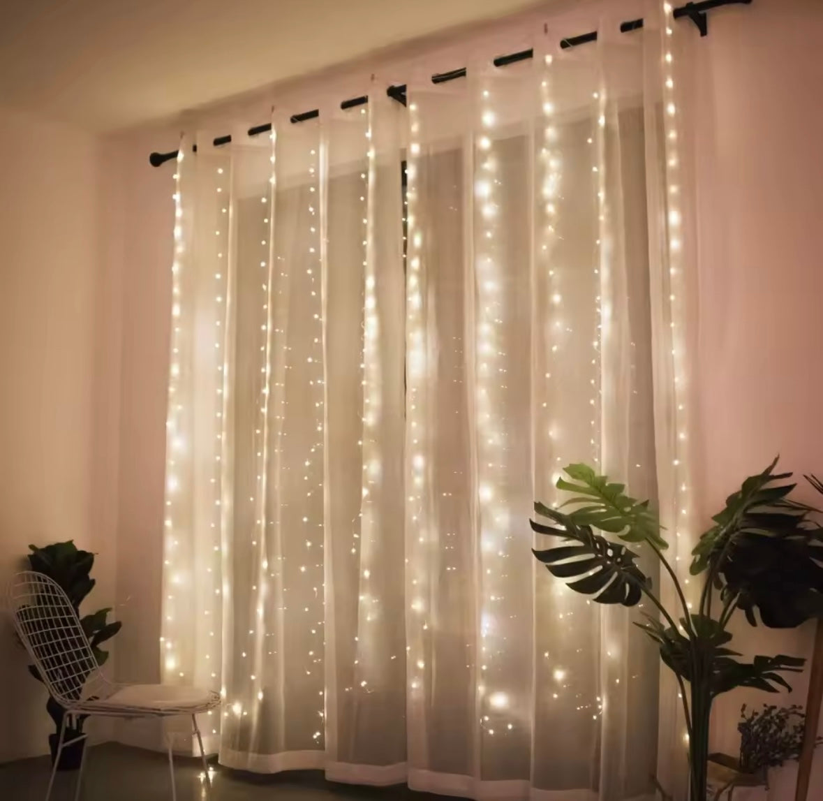 Christmas Lights Curtain Garland β Merry Christmas Home Decor 2025 πβ¨