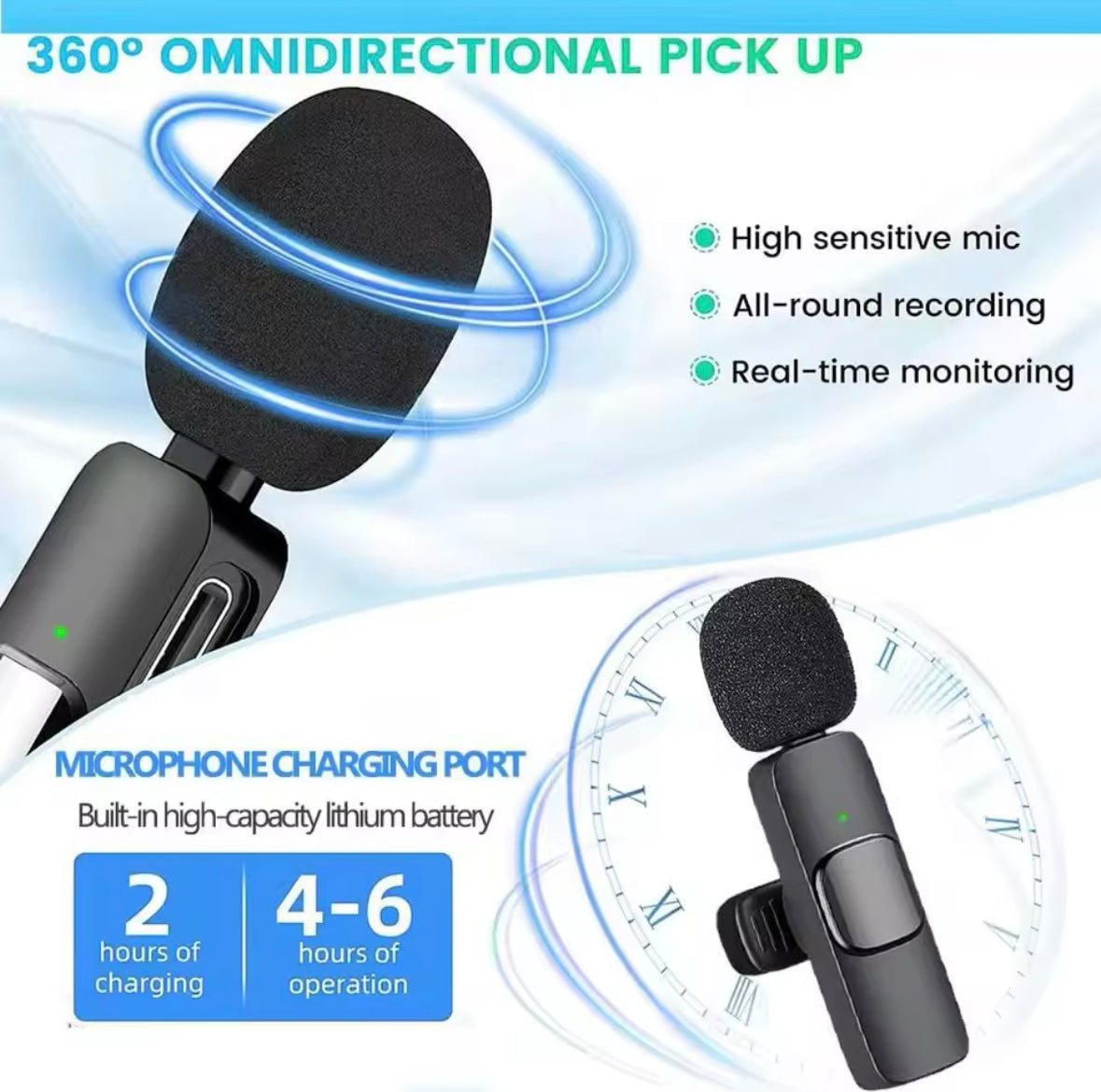 Lavalier Wireless Microphone for iPhone.
