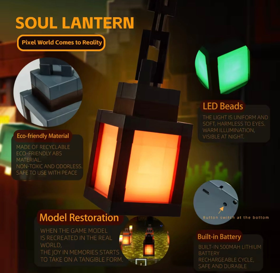 Minecraft-Style Color Lantern