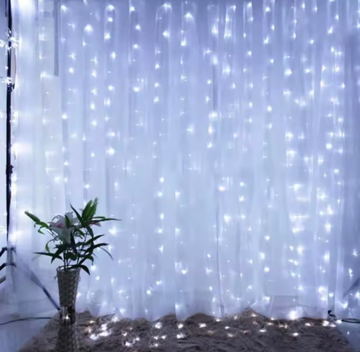 Christmas Lights Curtain Garland – Merry Christmas Home Decor 2025 🎄✨