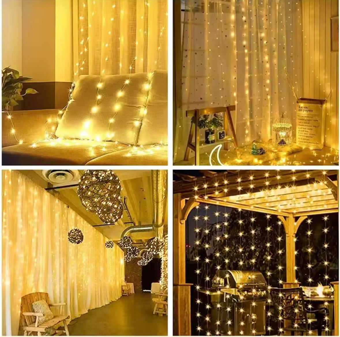 Christmas Lights Curtain Garland – Merry Christmas Home Decor 2025 🎄✨