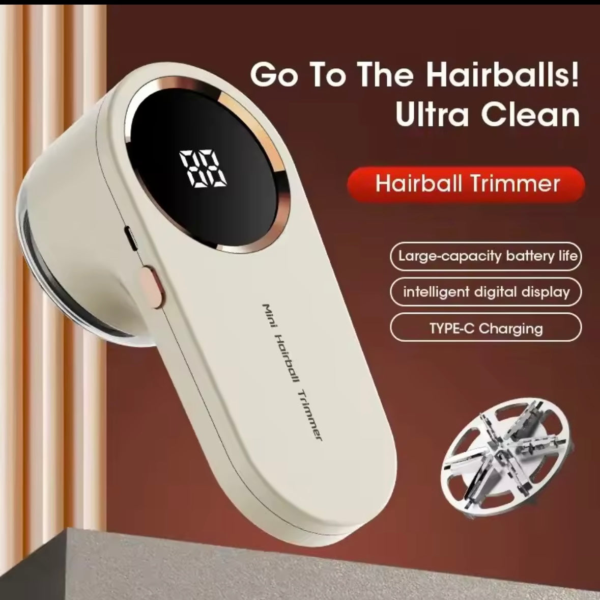 Lint Remover for Clothing LED Digital Electric Pellet Fluff