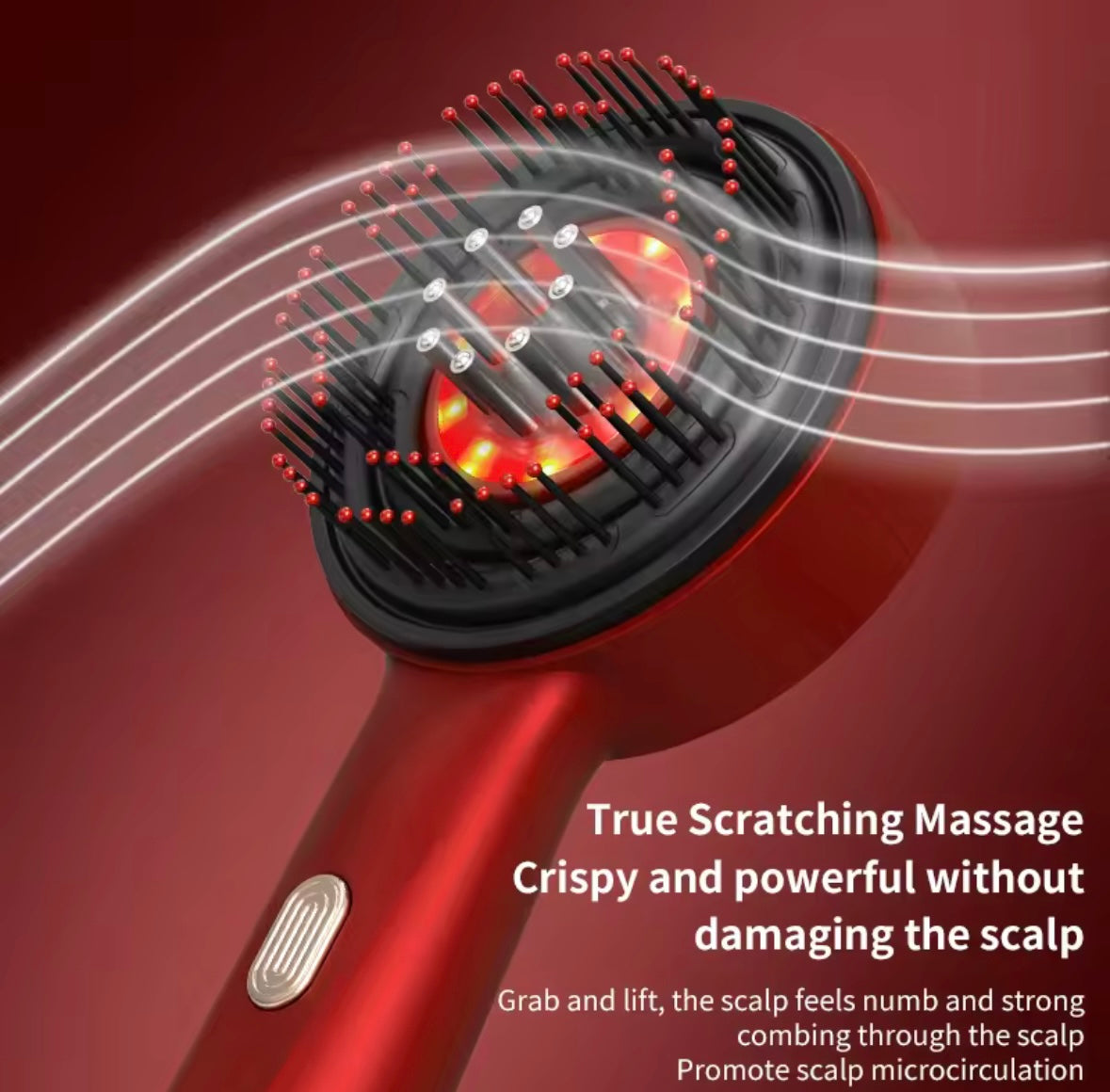 Electric Massage Comb with Vibration Red Light Therapy Scalp Brush Hair