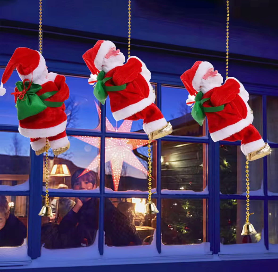 Christmas Climbing Santa Decor