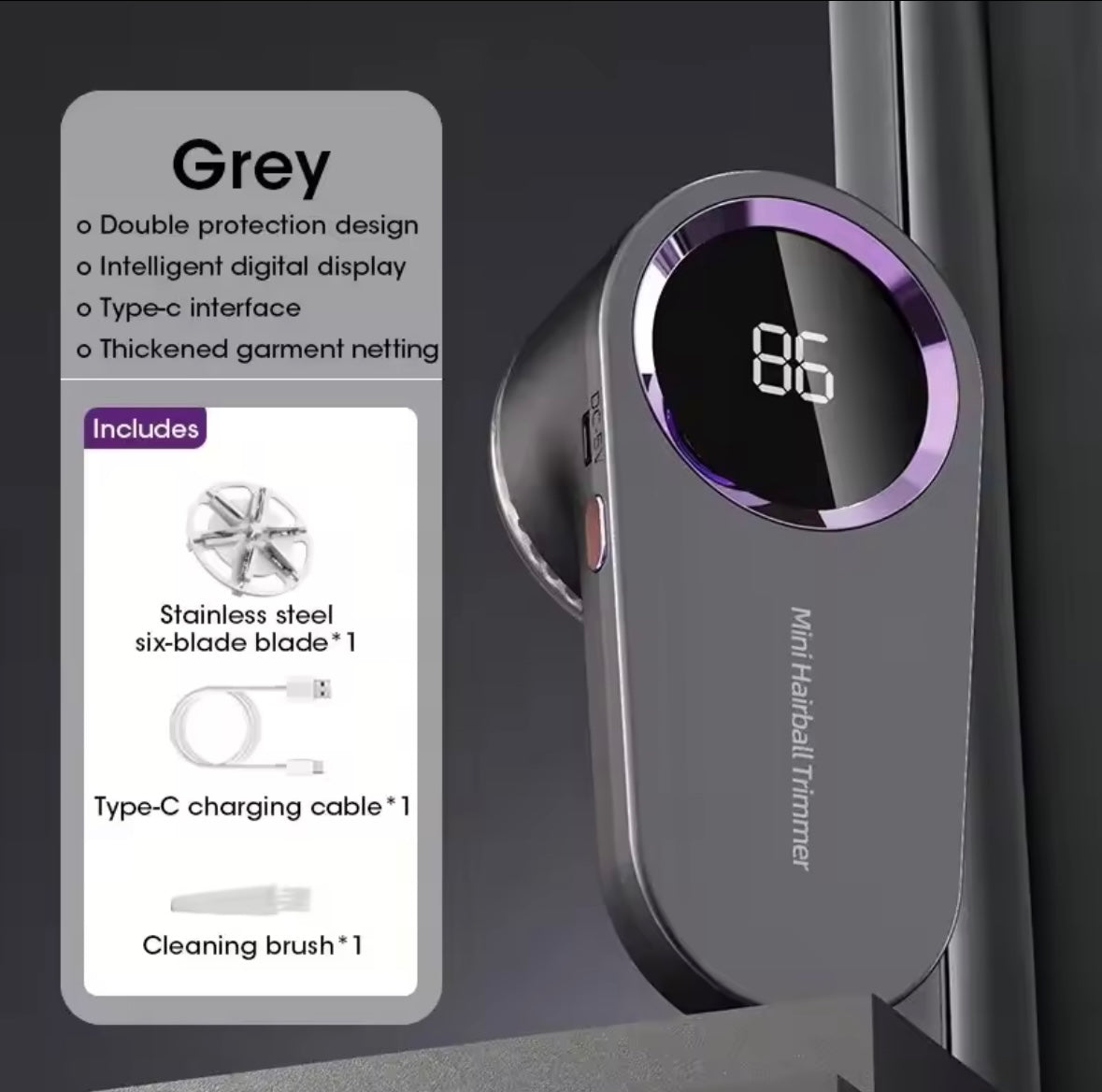 Lint Remover for Clothing LED Digital Electric Pellet Fluff