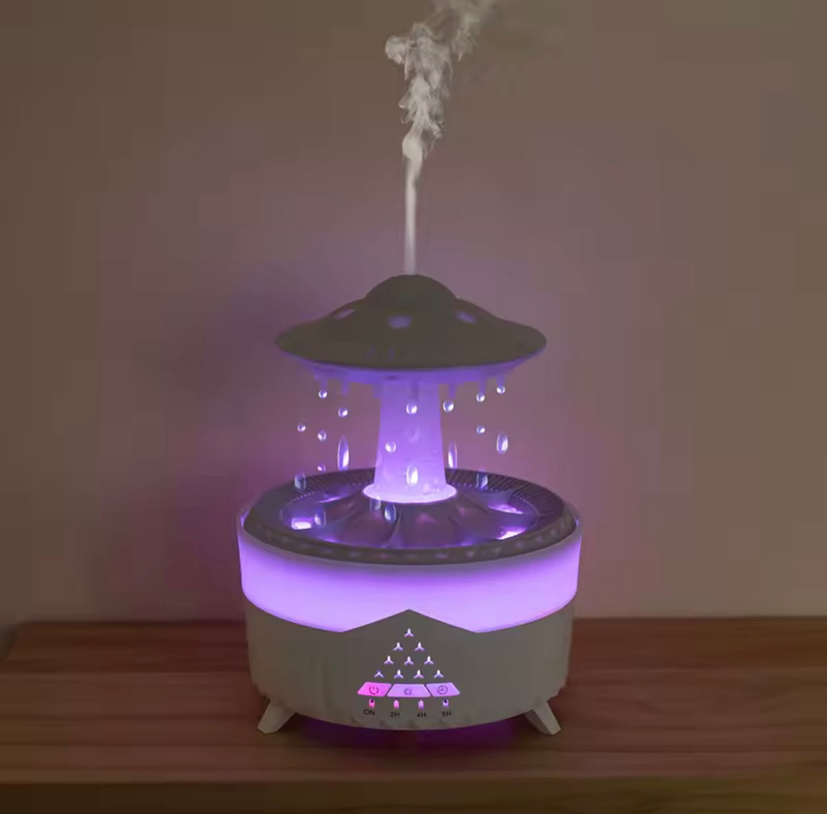 Aroma Air Humidifier Mini Usb Remote Control Raindrop Colorful Light Aromatherapy Room Rain Cloud Aroma Oil  Diffuser
