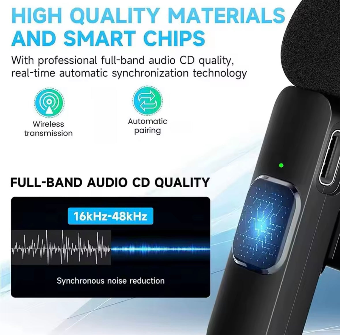 Lavalier Wireless Microphone for iPhone.