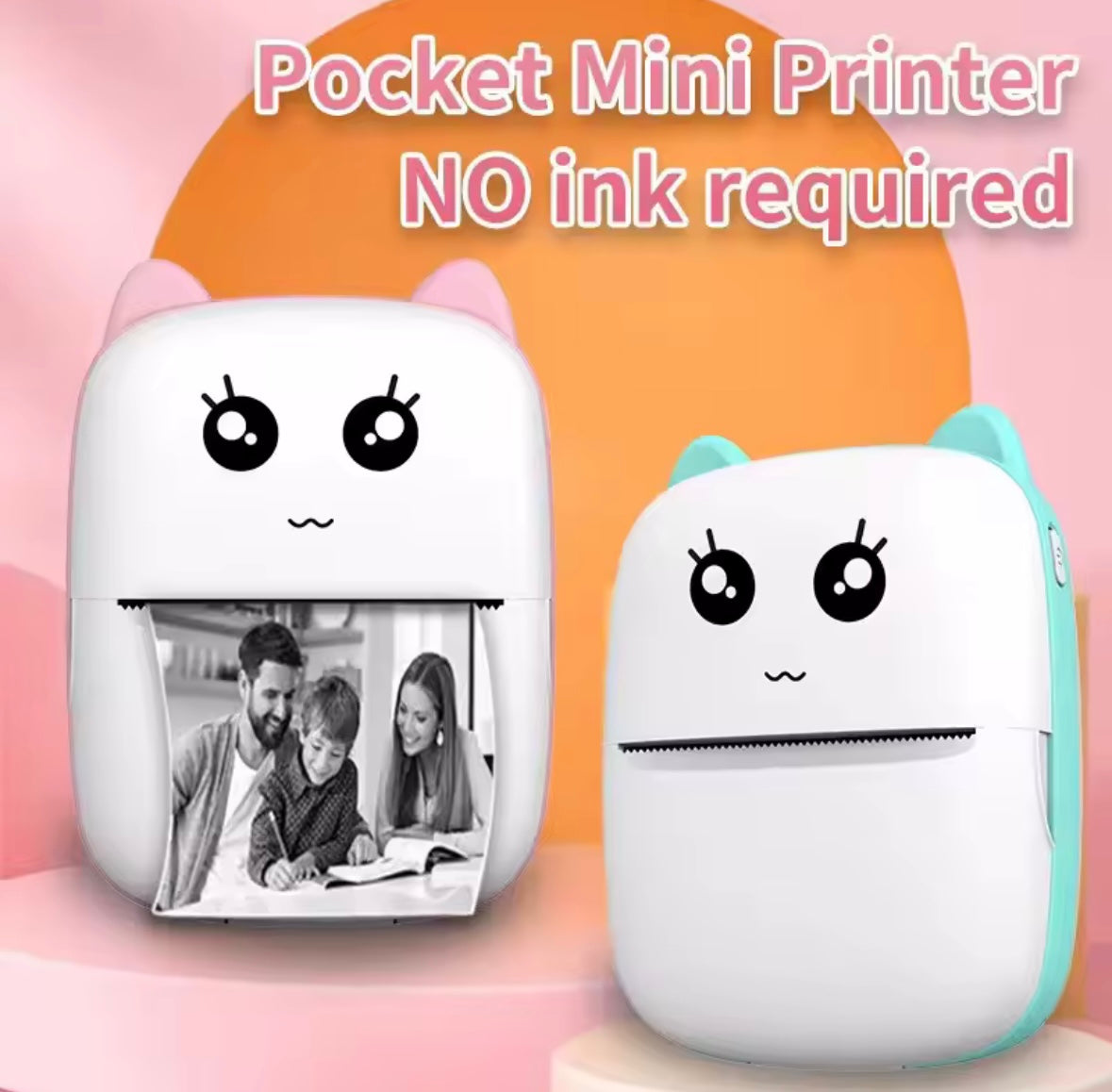 Portable thermal printer mini cat