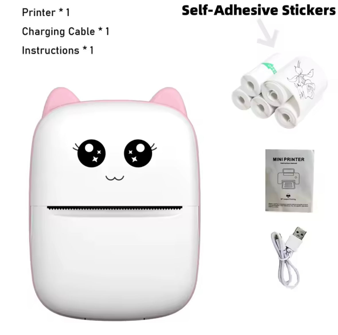 Portable thermal printer mini cat
