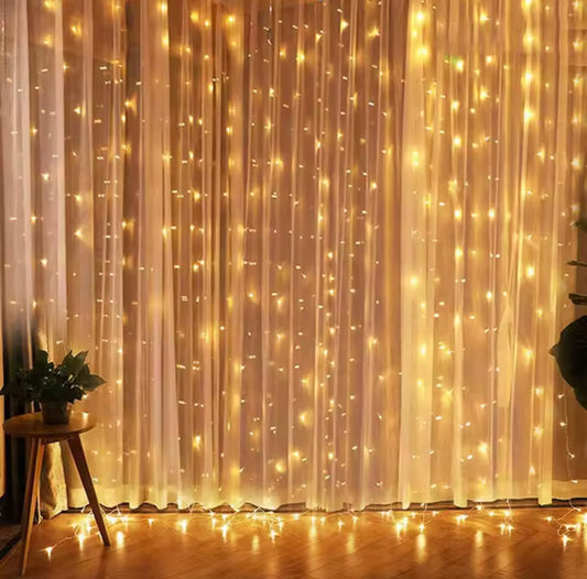 Christmas Lights Curtain Garland – Merry Christmas Home Decor 2025 🎄✨